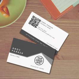 QR-Code | Graues reales Anwesen Visitenkarte