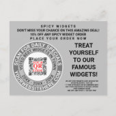 QR Code Gray Business Marketing Coole Werbung Postkarte (Vorderseite)