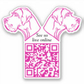QR-Code Great Dane Vinyl Aufkleber (Vorderseite)