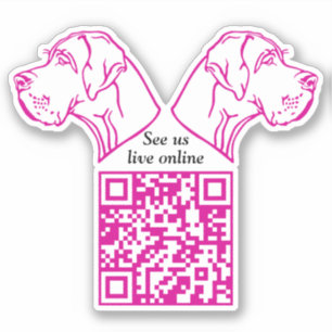 QR-Code Great Dane Vinyl Aufkleber