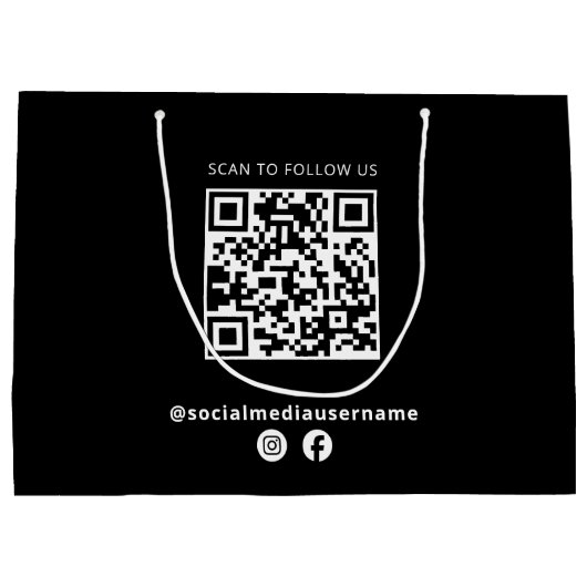 QR-Code Große Geschenktüte (Rückseite)