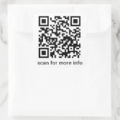 QR-Code Grosser Platz Quadratischer Aufkleber (Tasche)