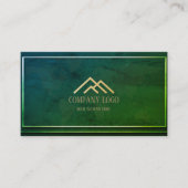 QR-Code Grün Modernes Minimalistisches Beruflich Visitenkarte (Vorderseite)