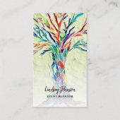 QR Code Grüne Visitenkarte für Event-Planer (Vorderseite)