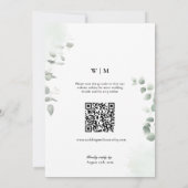 QR-Code Grünes Happily Ever After Party Hochzeit Einladung (Rückseite)
