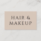 QR-Code Haar- und Make-up-Blush-Pink Visitenkarte (Vorderseite)