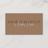 QR-Code Haar und Make-up Dunkles Terrakotta Visitenkarte (Vorderseite)