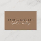 QR-Code Haar und Make-up Sark Terrakotta Visitenkarte (Vorderseite)