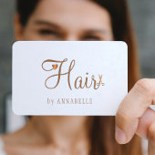 QR CODE Haarsalon Gold Glam Metallischer Haarstyli Visitenkarte