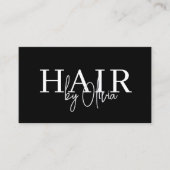 QR Code Hair Stylist Moderne Typografie Visitenkarte (Vorderseite)