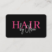 QR Code Hair Stylist Moderne Typografie Visitenkarte (Vorderseite)