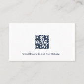 QR-Code Hair Stylist Simple Scissors Navy Blue Visitenkarte (Rückseite)
