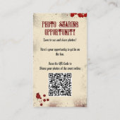 QR Code Halloween Fotos Website Romantischer Dracu Begleitkarte (Rückseite)