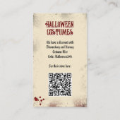 QR Code Halloween Kostümwebsite Romantische Drakul Begleitkarte (Rückseite)