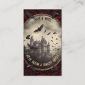 QR Code Halloween Raffle Spuk Dracula Burg Begleitkarte (Vorderseite)