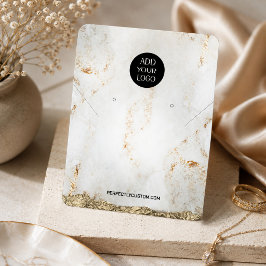 QR-Code-Halsklammern mit dem Logo "Gold Marble" Visitenkarte