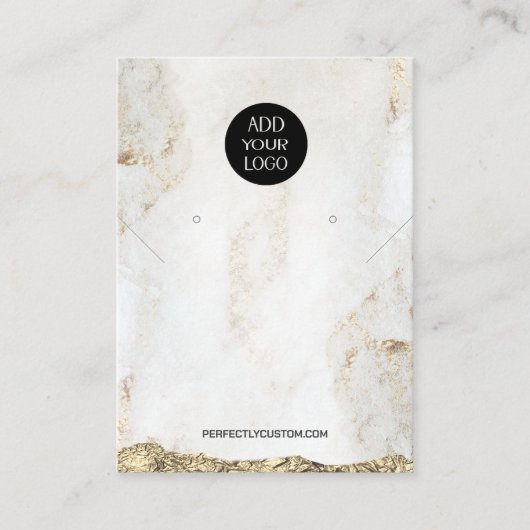 QR-Code-Halsklammern mit dem Logo "Gold Marble" Visitenkarte (Vorderseite)