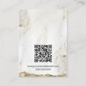 QR-Code-Halsklammern mit dem Logo "Gold Marble" Visitenkarte (Rückseite)