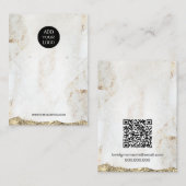 QR-Code-Halsklammern mit dem Logo "Gold Marble" Visitenkarte (Vorne/Hinten)