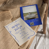 QR Code Handgeschriebene Gezeichnet Hochzeit des m Einladung