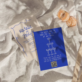 QR-Code Handgeschriebene Gezeichnet Moderne Einzig Einladung