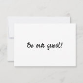 QR Code Handgeschriebene Retro-Rahmen Moderne Hoch RSVP Karte (Rückseite)