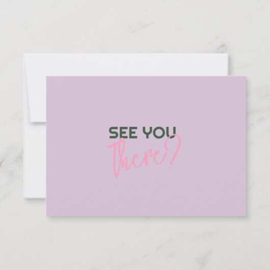 QR Code Handgeschriebene Whimsical Unique Wedding RSVP Karte (Rückseite)