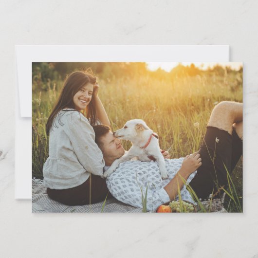 QR-Code Handgeschriebener Stil Lässig 2 Foto Hochz Save The Date (Rückseite)