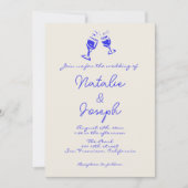 QR-Code Handgeschriebenes Gezeichnet Quirky-Foto-H Einladung (Vorderseite)