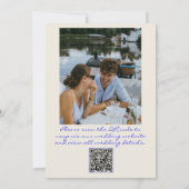 QR-Code Handgeschriebenes Gezeichnet Quirky-Foto-H Einladung (Rückseite)