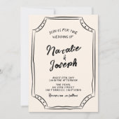 QR Code Handgeschriebenes Skript Modernes Foto Hoc Einladung (Vorderseite)