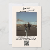 QR Code Handgeschriebenes Skript Modernes Foto Hoc Einladung (Rückseite)