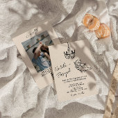 QR-Code Handgezeichnete Kupid-Foto-Hochzeit Einladung