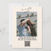 QR-Code Handgezeichnete Kupid-Foto-Hochzeit Einladung (Rückseite)