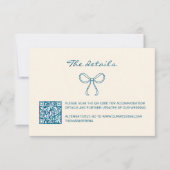 QR-Code Handgezogene Doodle-Bow-Umschließkarte Dankeskarte (Vorderseite)