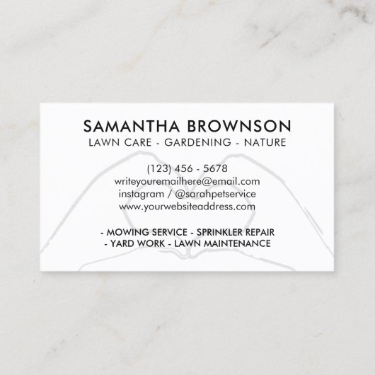 QR Code Handherz Liebe Moderne Visitenkarte (Rückseite)