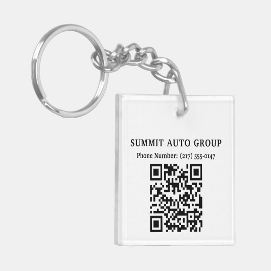 QR Code Händler oder Reparaturservice für Auto Schlüsselanhänger (Vorderseite links)