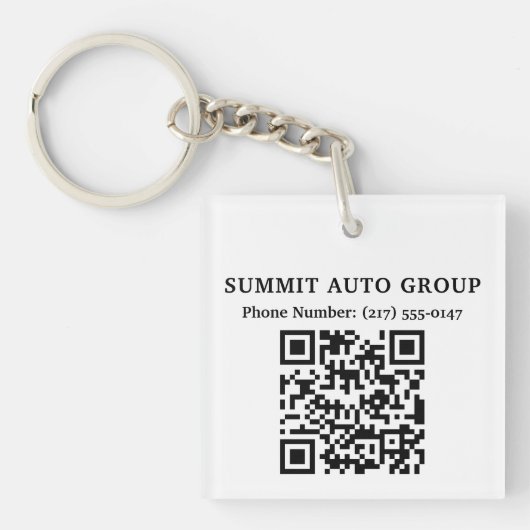 QR Code Händler oder Reparaturservice für Auto Schlüsselanhänger (Vorderseite)
