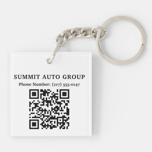 QR Code Händler oder Reparaturservice für Auto Schlüsselanhänger (Rückseite)