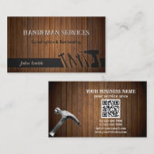 QR-Code-Handwerker Bauumbau Visitenkarte (Vorne/Hinten)