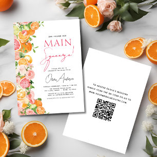 QR-Code Hauptpresse Citrus-Brautparty Einladung