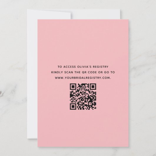 QR-Code Hauptpresse Citrus Brautparty Orange Einladung (Rückseite)