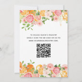 QR-Code Hauptpresse Citrus Brautparty Orange Einladung (Rückseite)