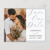 QR-Code Haushalt Rette unser Datum Dusty Blue (Vorderseite)