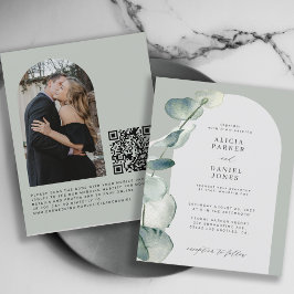 QR CODE Haushalt Salbeibogen FOTO Hochzeitseinladu