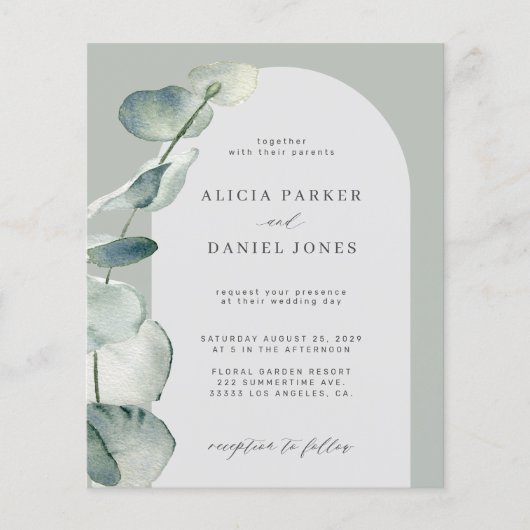 QR CODE-Haushalt Salbeira Marsch Hochzeit Einladun Flyer (Vorne)