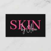 QR Code Hautpflege Spezialist für Hot Pink Visitenkarte (Vorderseite)