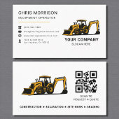 QR Code Heavy Equipment Construction Company Visitenkarte