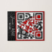 QR-Code heiraten Sie mir Vorschlag mit 3D-Effekt Puzzle (Horizontal)