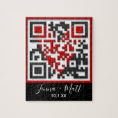QR-Code heiraten Sie mir Vorschlag mit 3D-Effekt Puzzle (Vertikal)